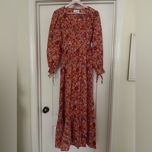 Antik Batik “Marty” Floral Maxi Dress, Small